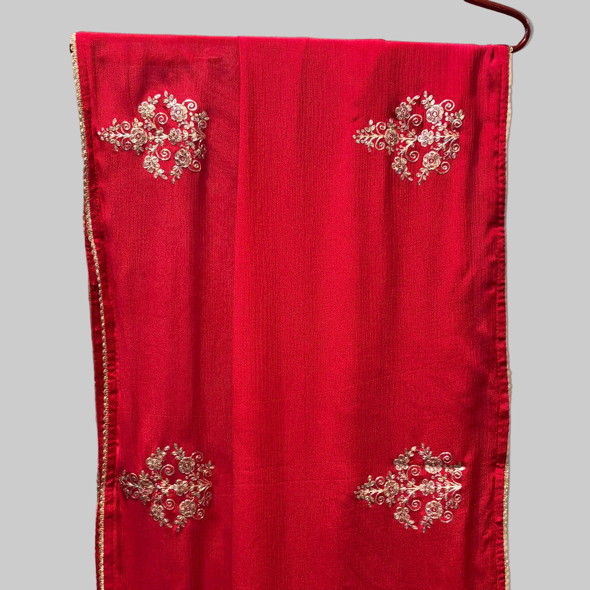 Rangmahal Heritage Red Embroidered Unstiched Kurti Set