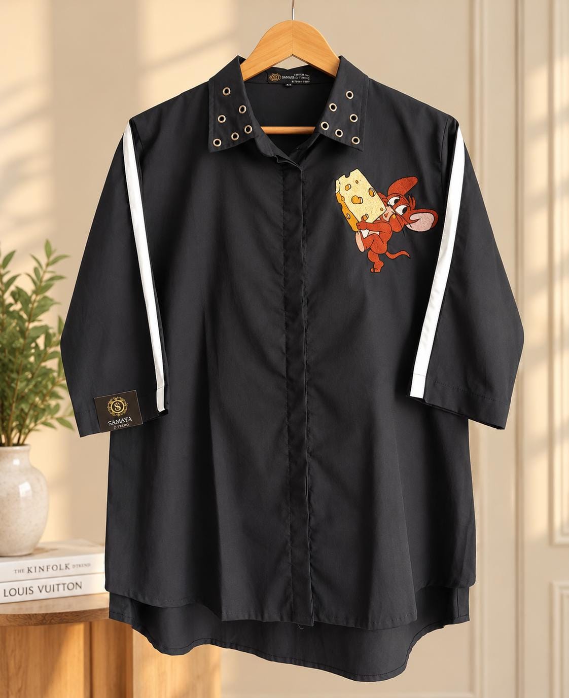 Black Cartoon Jerry Shirt