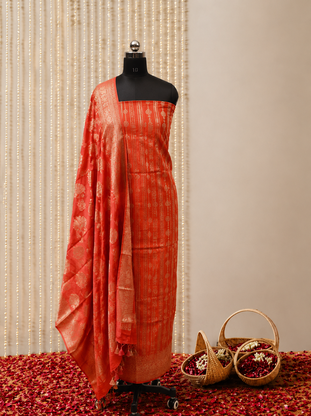 Premium Banarasi unstitched suit set