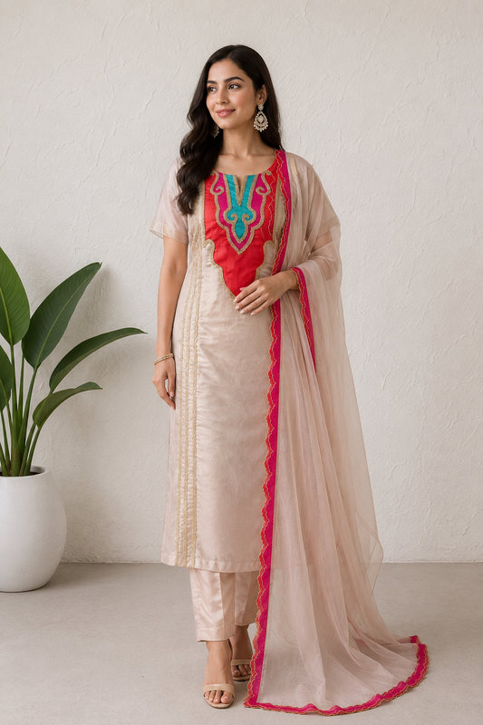 Noor-E-Rang Embroidered Kurti Set