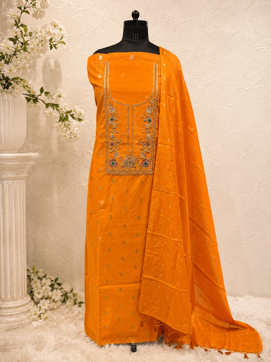 Sunlit Zari Bloom Embroidered Kurta Set