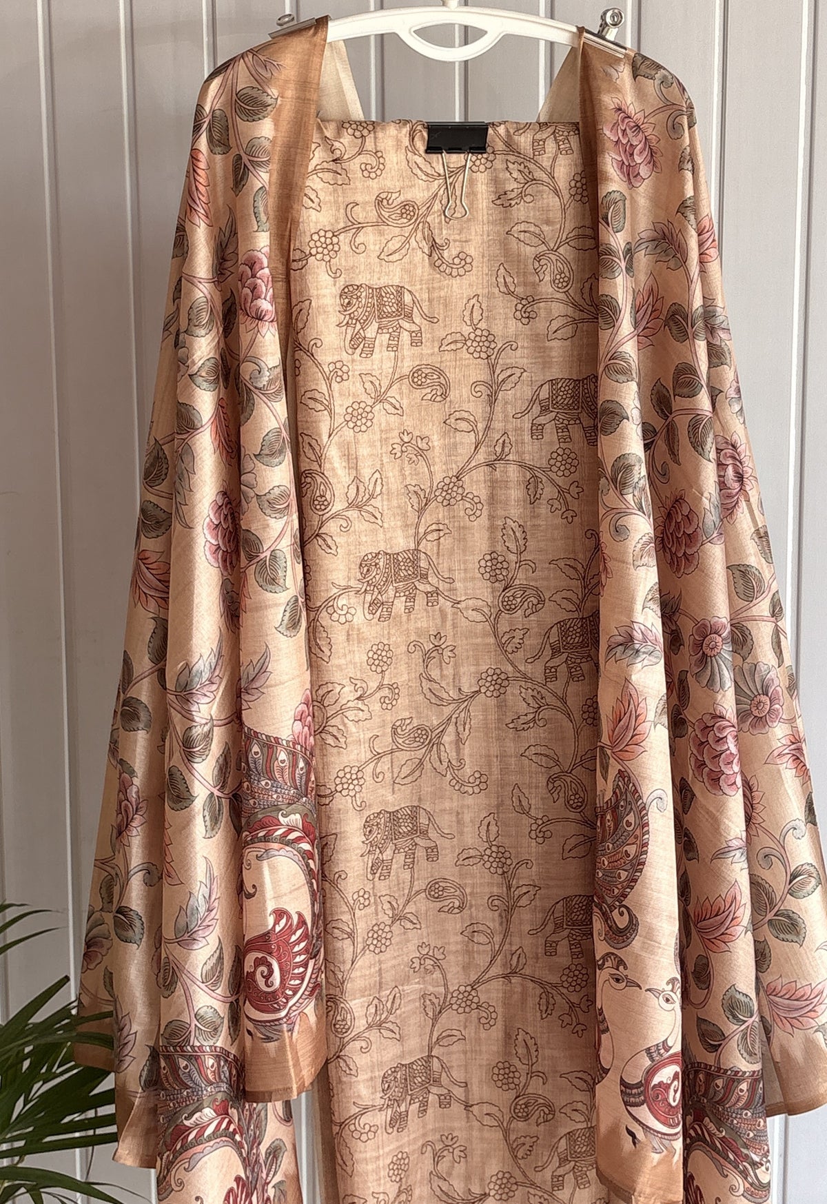 Rajhans Heritage Elephant Print Unstiched Kurti Set