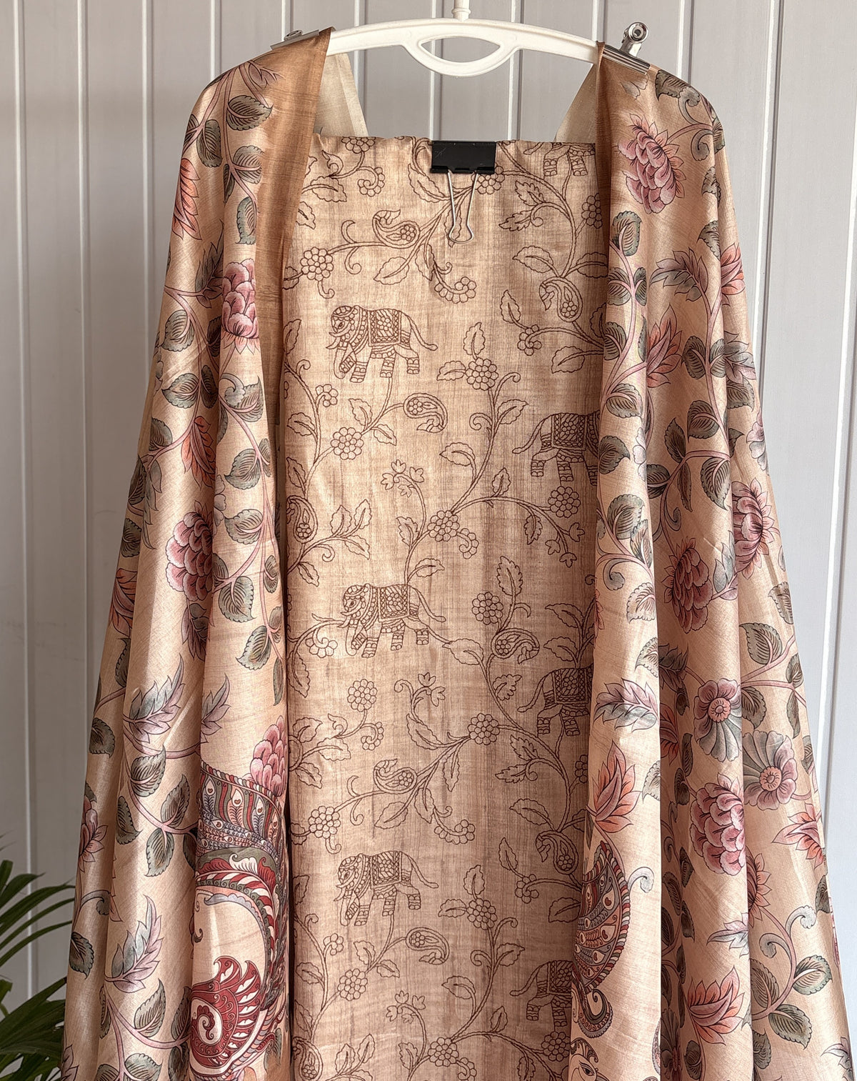 Rajhans Heritage Elephant Print Unstiched Kurti Set