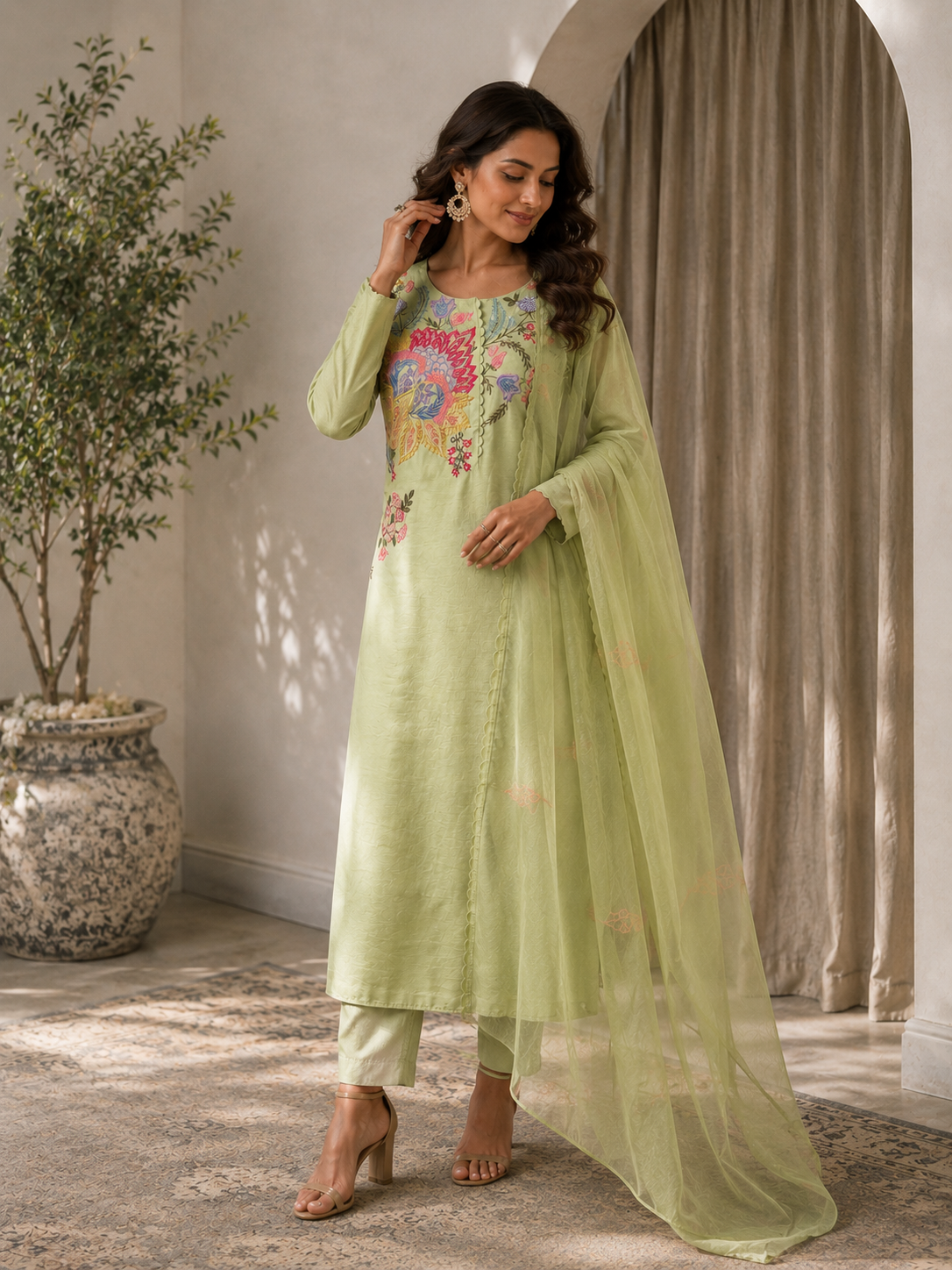 Pastel Pistachio Green Suit Set