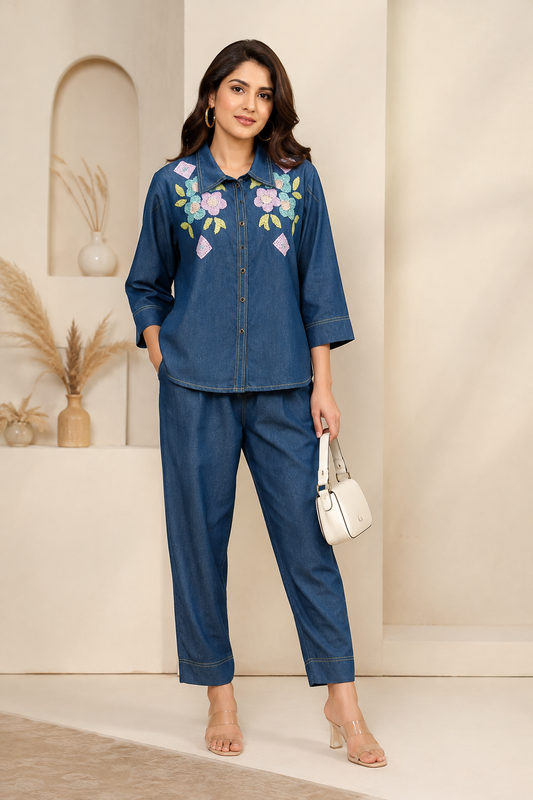 Navy Blue  Co-Ord Set